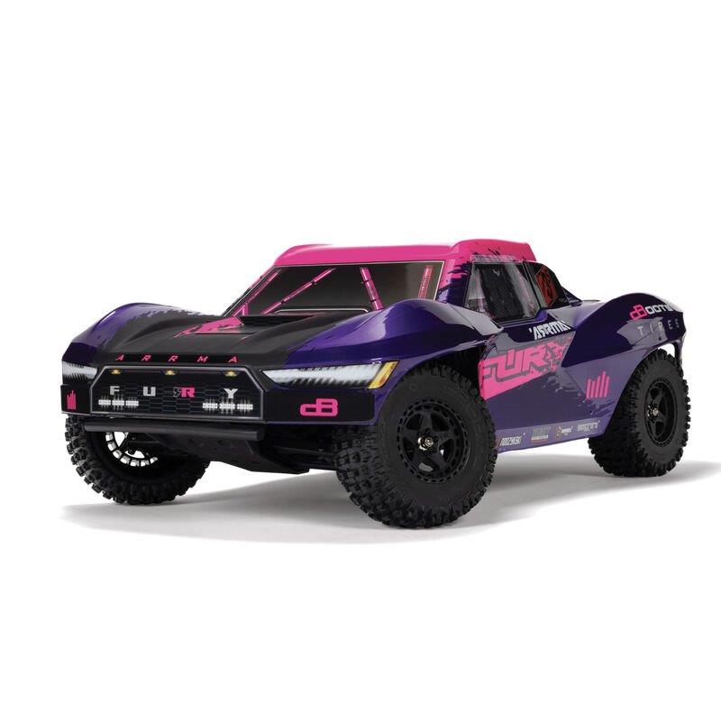 ARRMA 1/10 FURY 223S BLX Brushless 2WD Short Course Truck RTR with DSC, Purple - 2