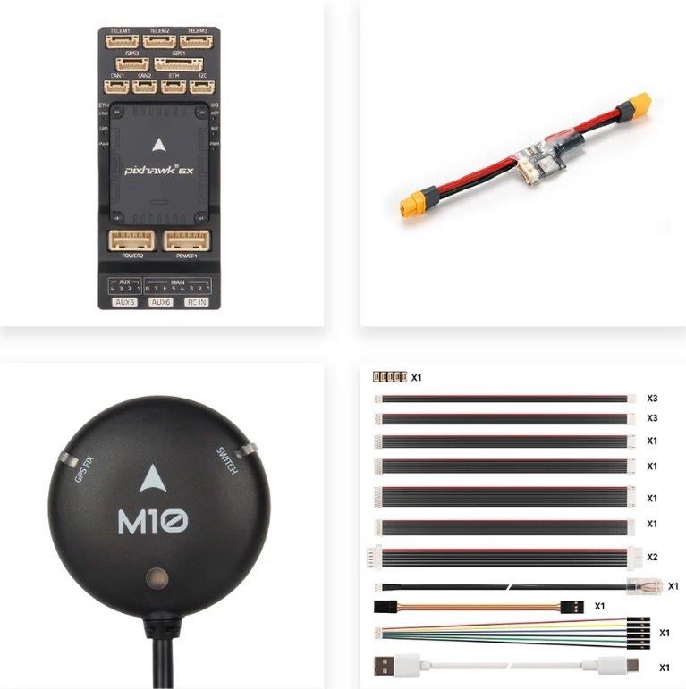 Pixhawk 6X (ICM-45686), M10 GPS, PM02D