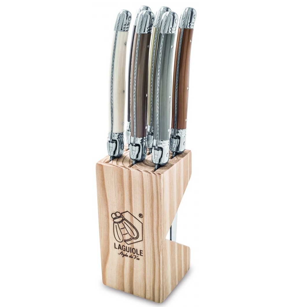 Laguiole Grillknivar Treasure Brun/pärlemo/grå 6 Stycken