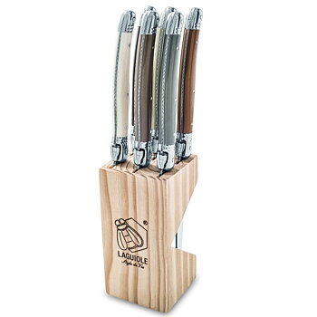 Laguiole Grillknivar Treasure Brun/pärlemo/grå 6 Stycken