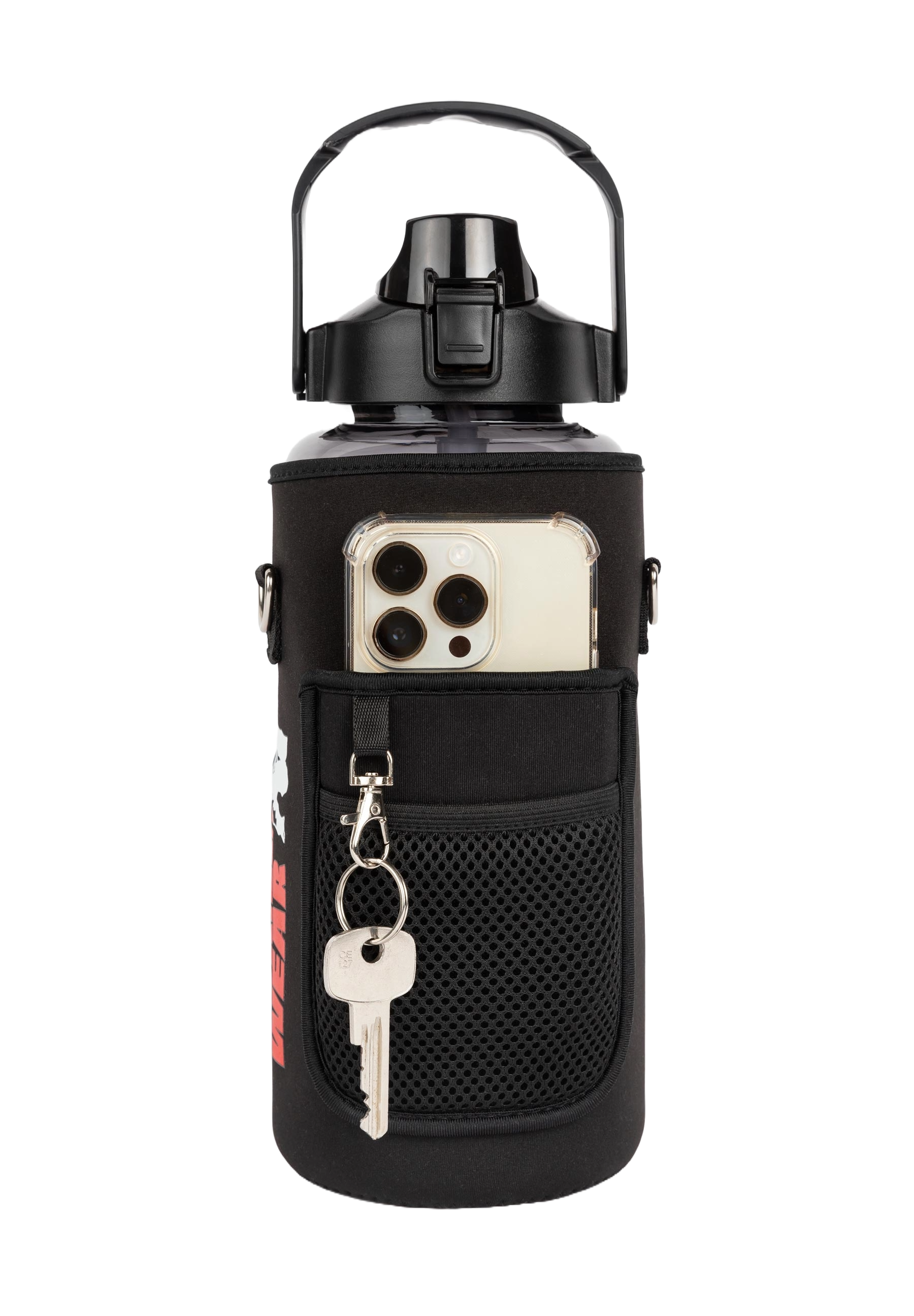 Water Bottle With Sleeve 2 L, black - 4