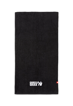 Zip Pocket Gym Towel, black