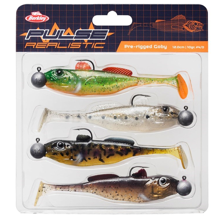 Berkley Pulse Realistic Goby Prerigged 7cm - (4-pack)