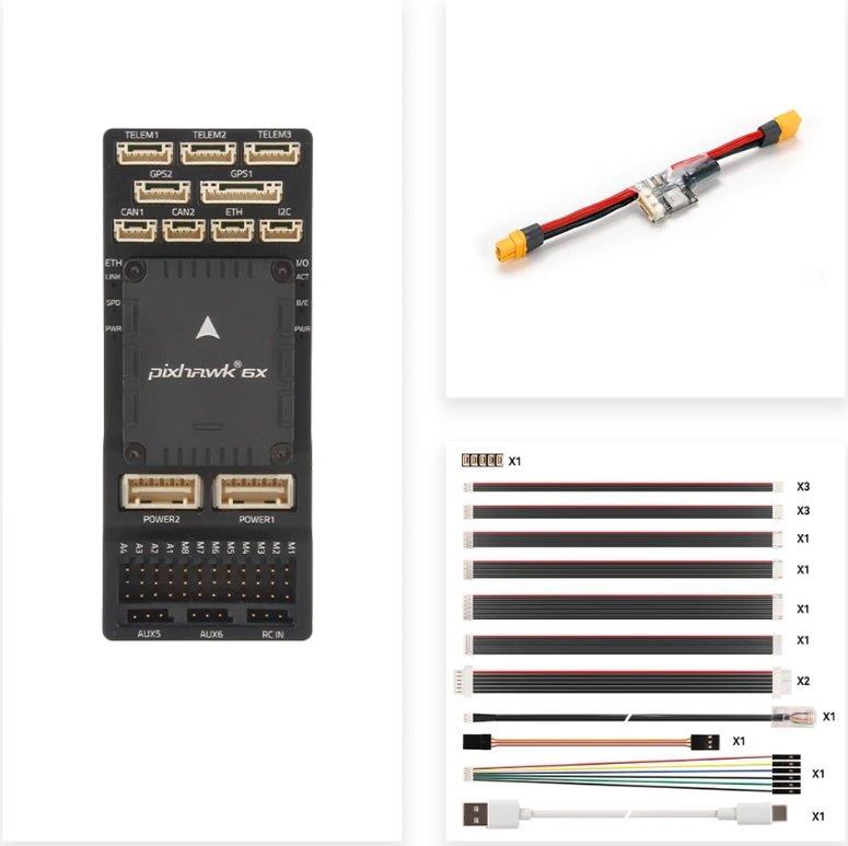 Pixhawk 6X v2B (ICM-45686), no GPS, PM02D