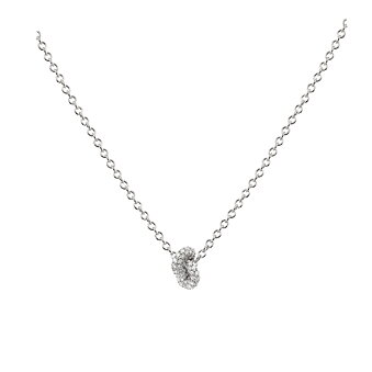Legacy Knot valkokultainen kaulus Mini Pavé
