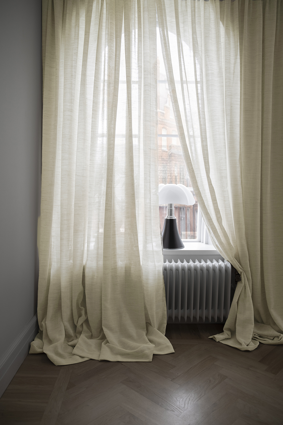 Gardin Straw Creme dubbel bredd Höjd 250 cm