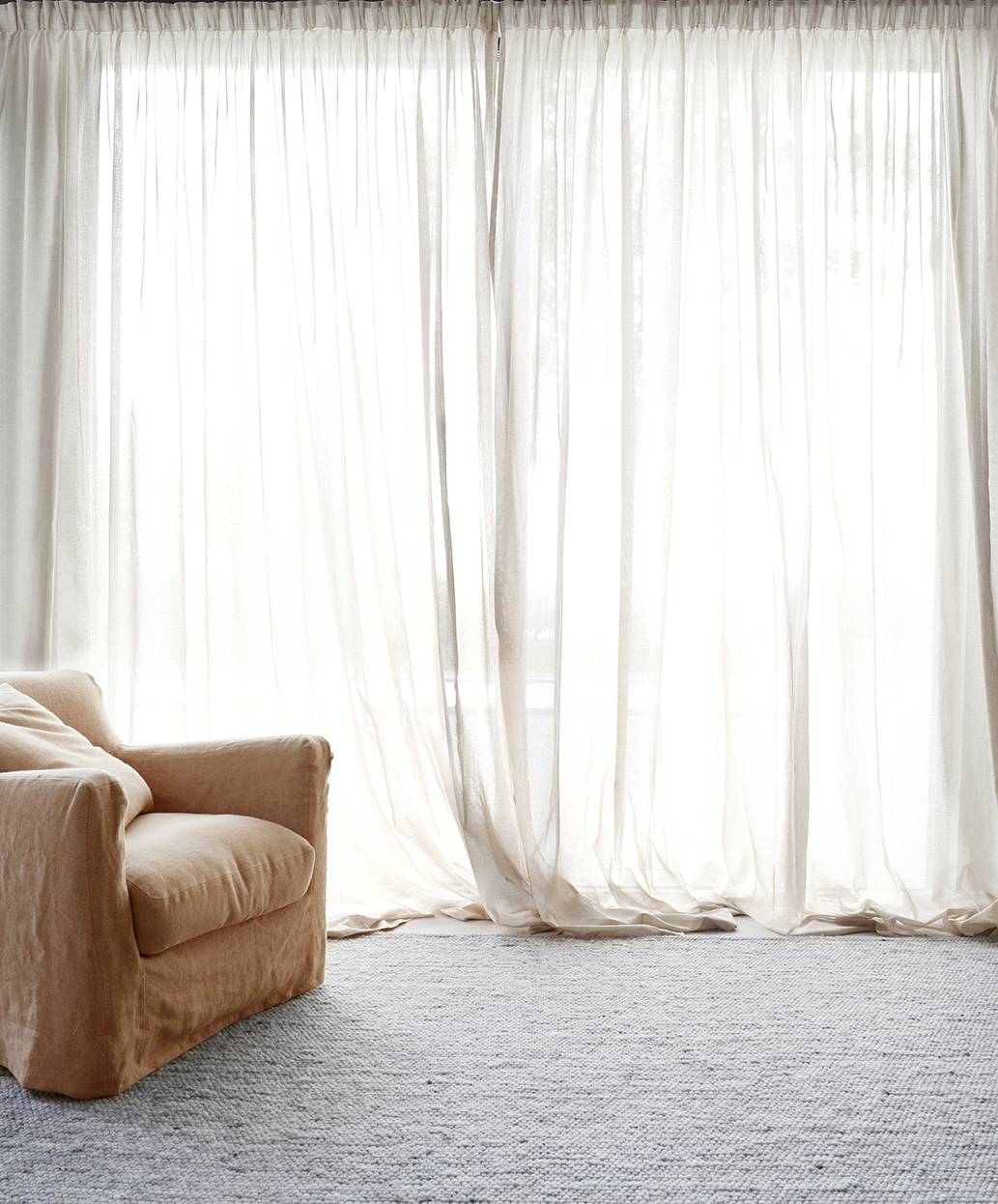 Gardin Katy Creme dubbel bredd Höjd 250 cm