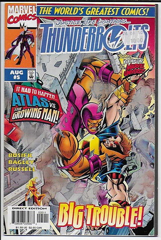 Thunderbolts # 5 NM- Prislapp