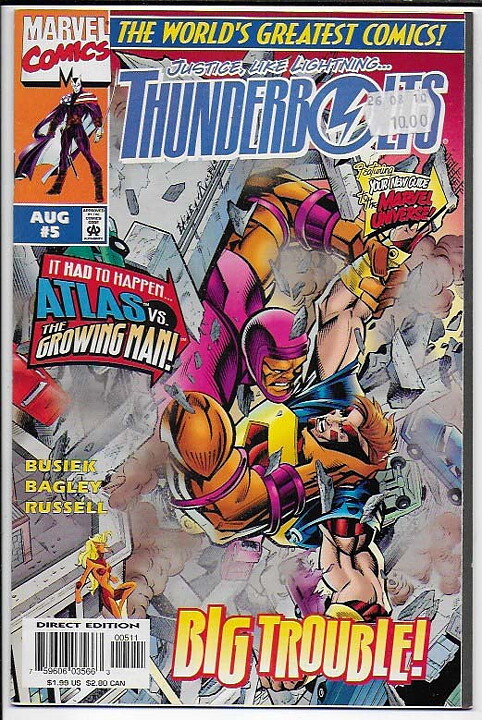 Thunderbolts # 5 NM- Prislapp