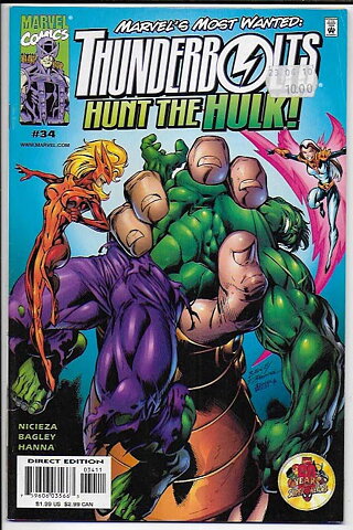 Thunderbolts # 34 NM- Prislapp
