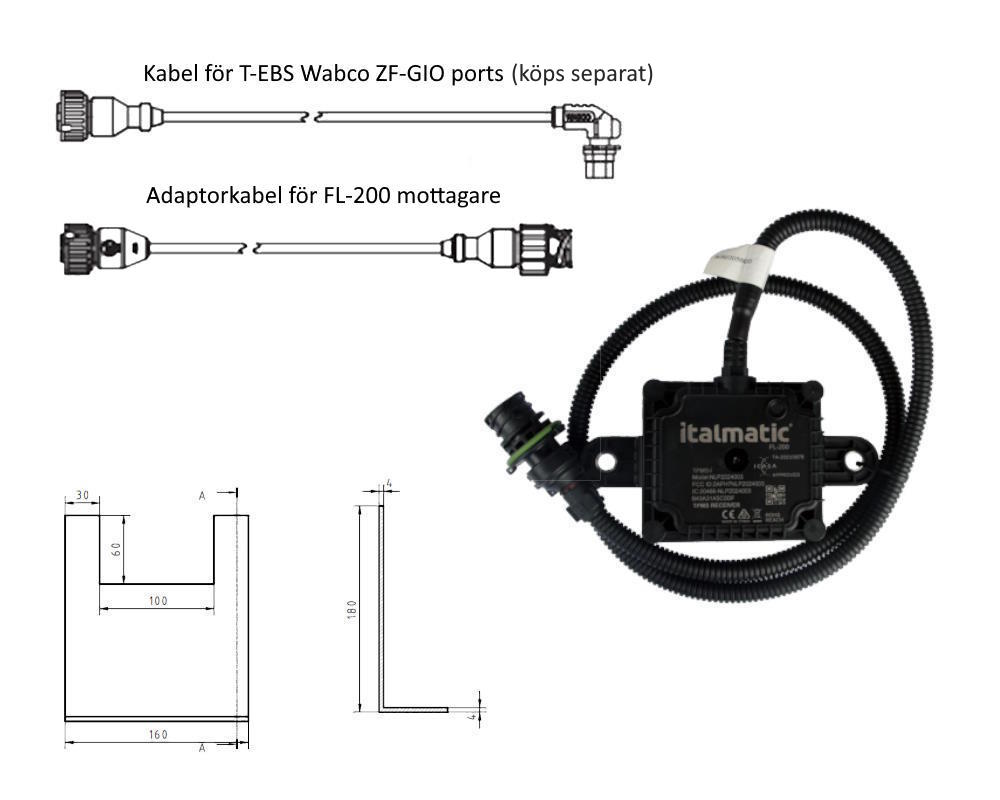 Paket, mottagare/kablage, trailer med WABCO TEBS-E