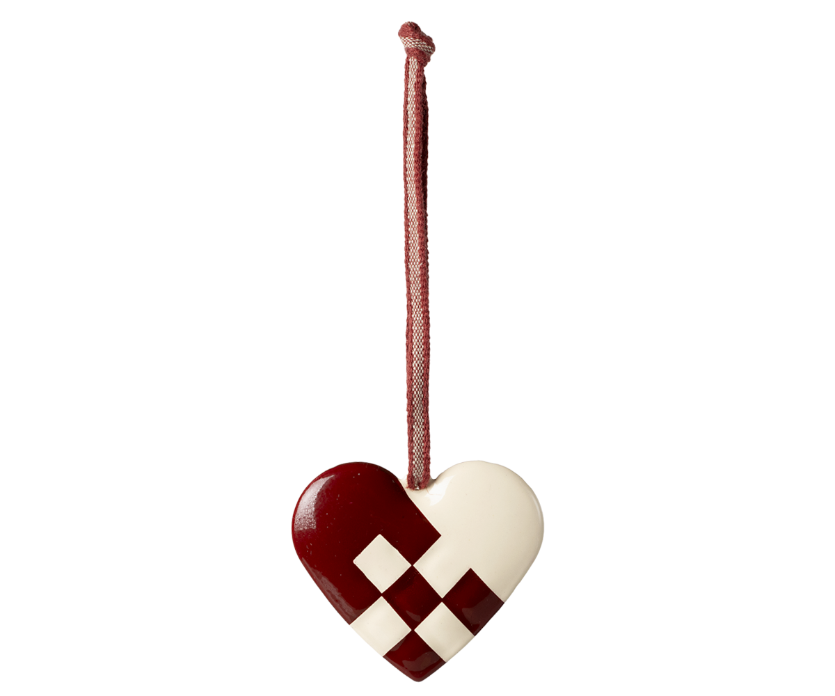 Maileg, jul, ornament, hjärta röd, liten