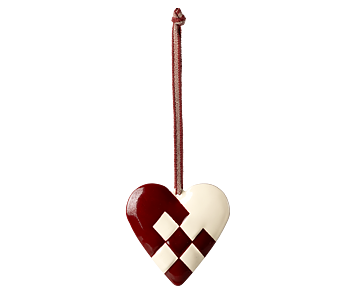 Maileg, Christmas, ornament, heart red, big