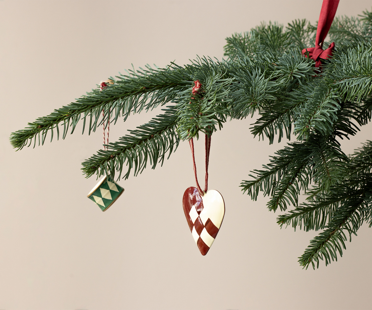 Maileg, Christmas, ornament, heart red, big - 2