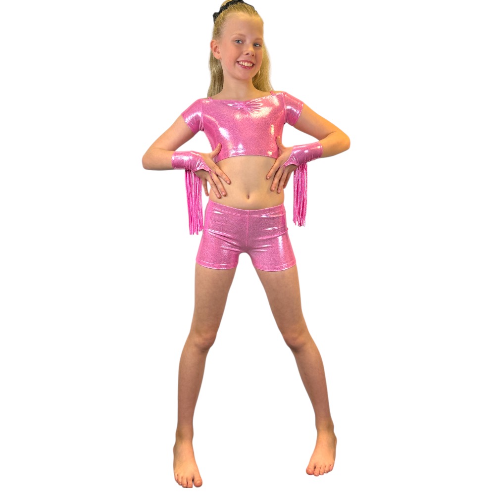 Showstore - Discotop Singoallamodell i metallic lycra  - 3