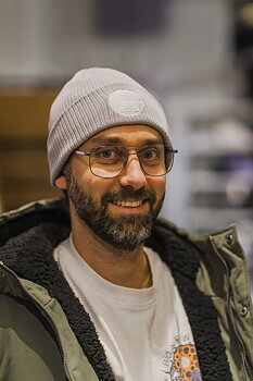 Boardwalk Big Logo Beanie Light Grey