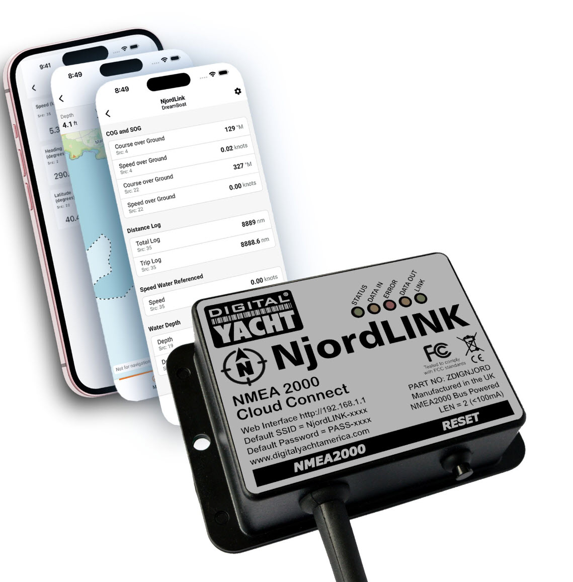 Digital Yacht NjordLINK Fjärrövervakning av din båt via  NjordCloud - 3