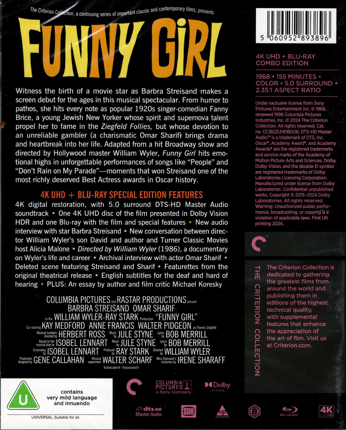 Funny Girl (Criterion Collection) (ej svensk text) (4K Ultra HD + Blu-ray) - 2