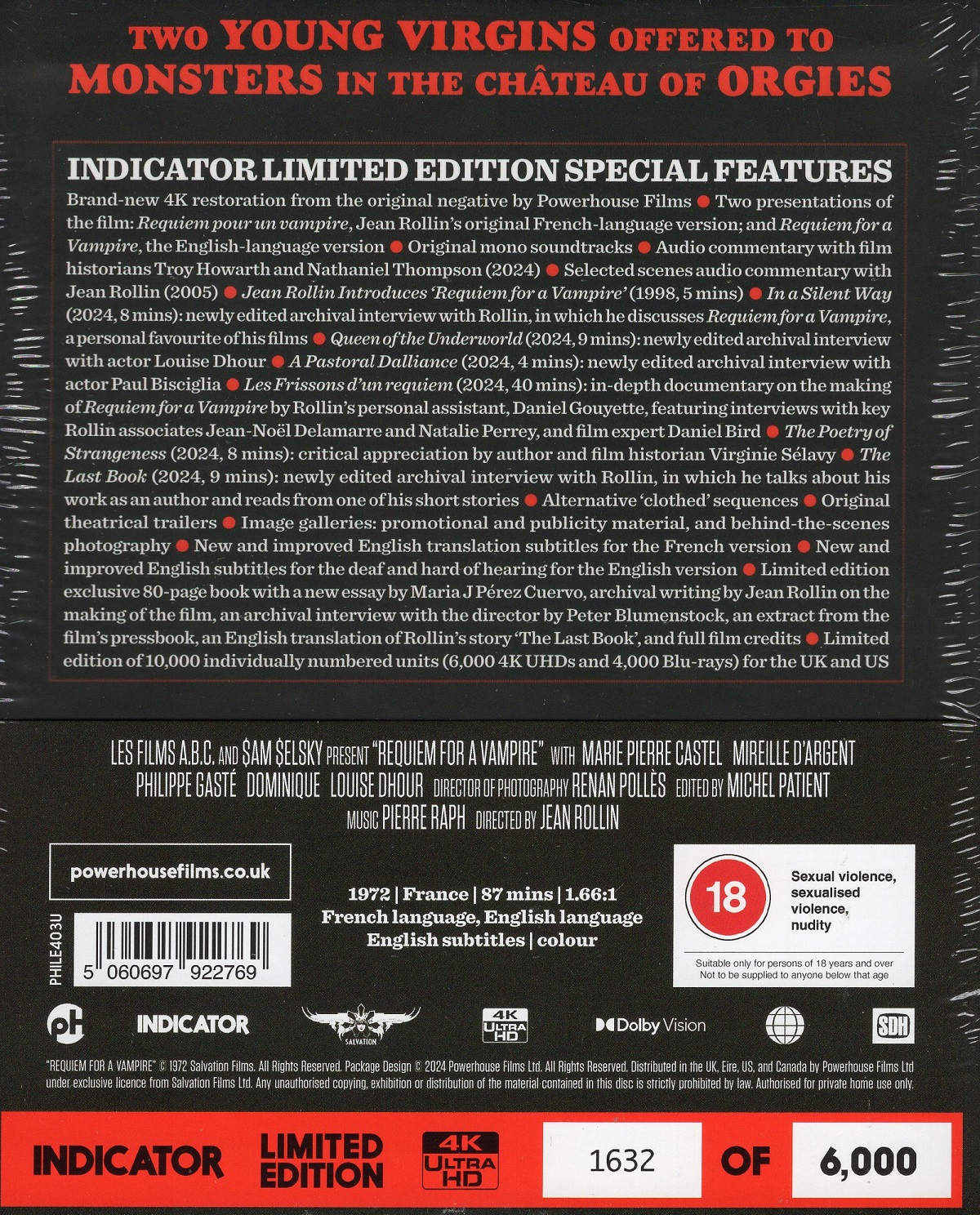 Requiem For A Vampire (Limited Edition) (ej svensk text) (4K Ultra HD) - 2