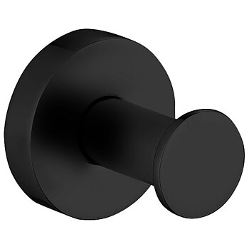 Robe Hook ROUND Matt Black