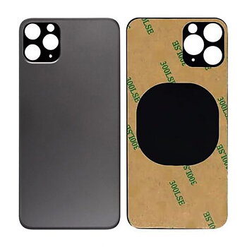 IPhone 11 Pro Max Baksida Glas med Självhäftande tejp - Svart