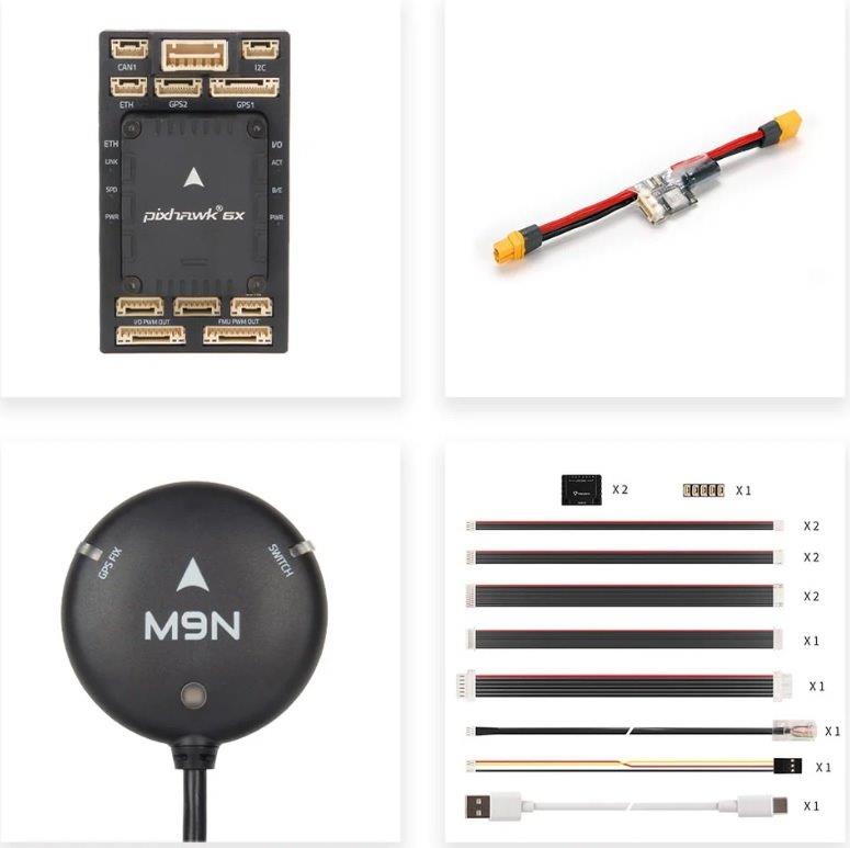Pixhawk 6X Mini (ICM-45686), M9N GPS, PM02D
