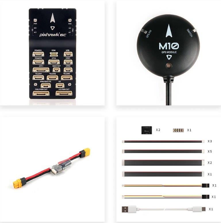 Pixhawk 6C, PM02, M10 GPS, Aluminum