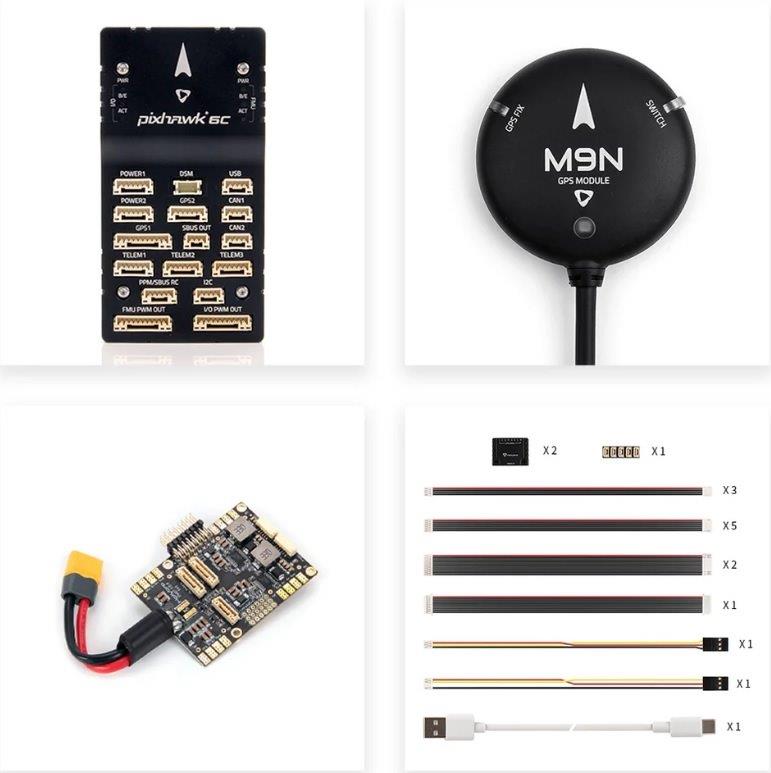 Pixhawk 6C, PM07, M9N GPS, Aluminum
