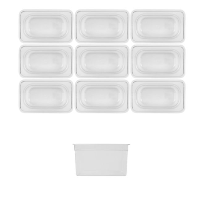 Kantin GN 1/9 transparent polykarbonat Exxent