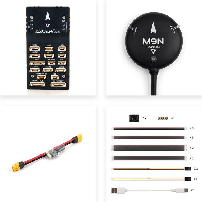 Pixhawk 6C, PM02, M9N GPS, Plastic