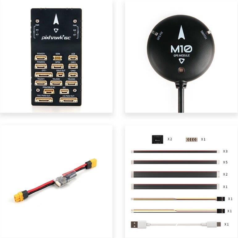 Pixhawk 6C, PM02, M10 GPS, Plastic