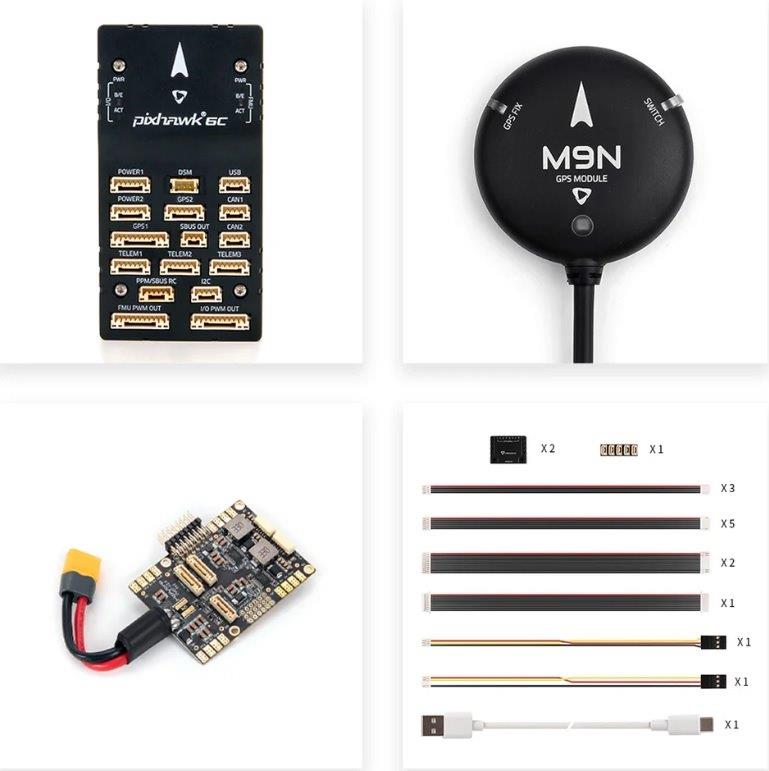 Pixhawk 6C, PM07, M9N GPS, Plastic