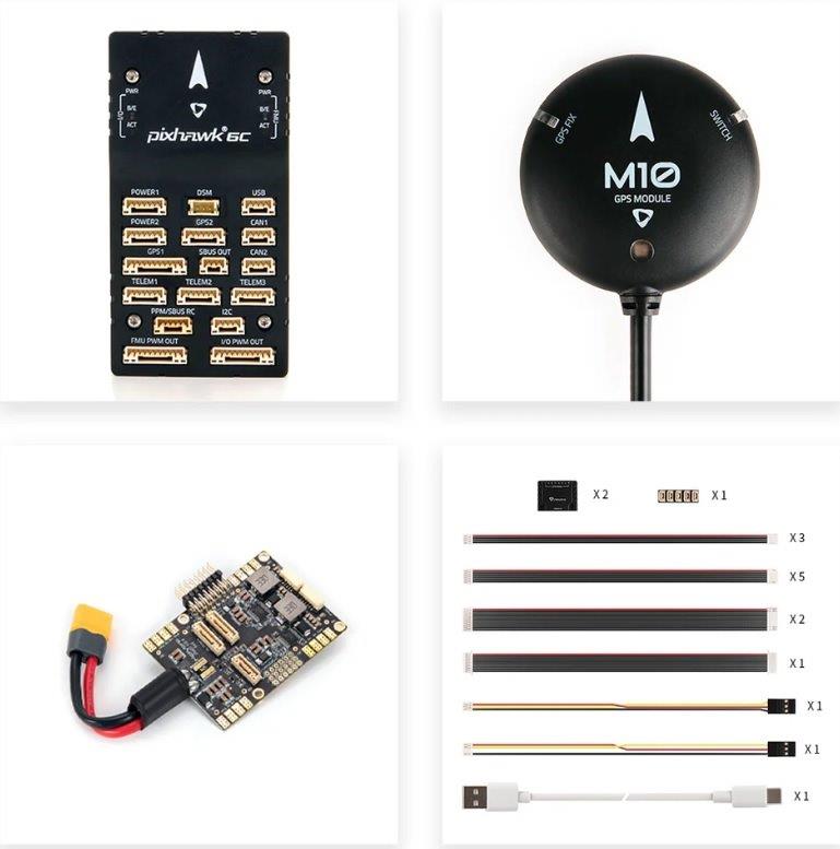 Pixhawk 6C, PM07, M10 GPS, Plastic
