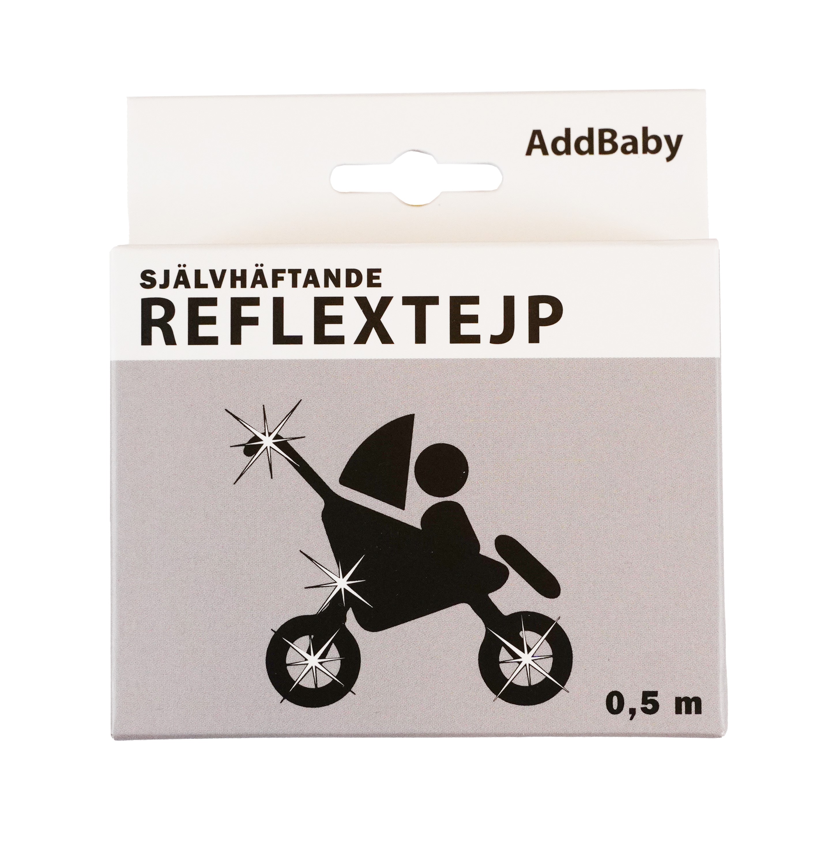 Reflextejp 0,5m Svart