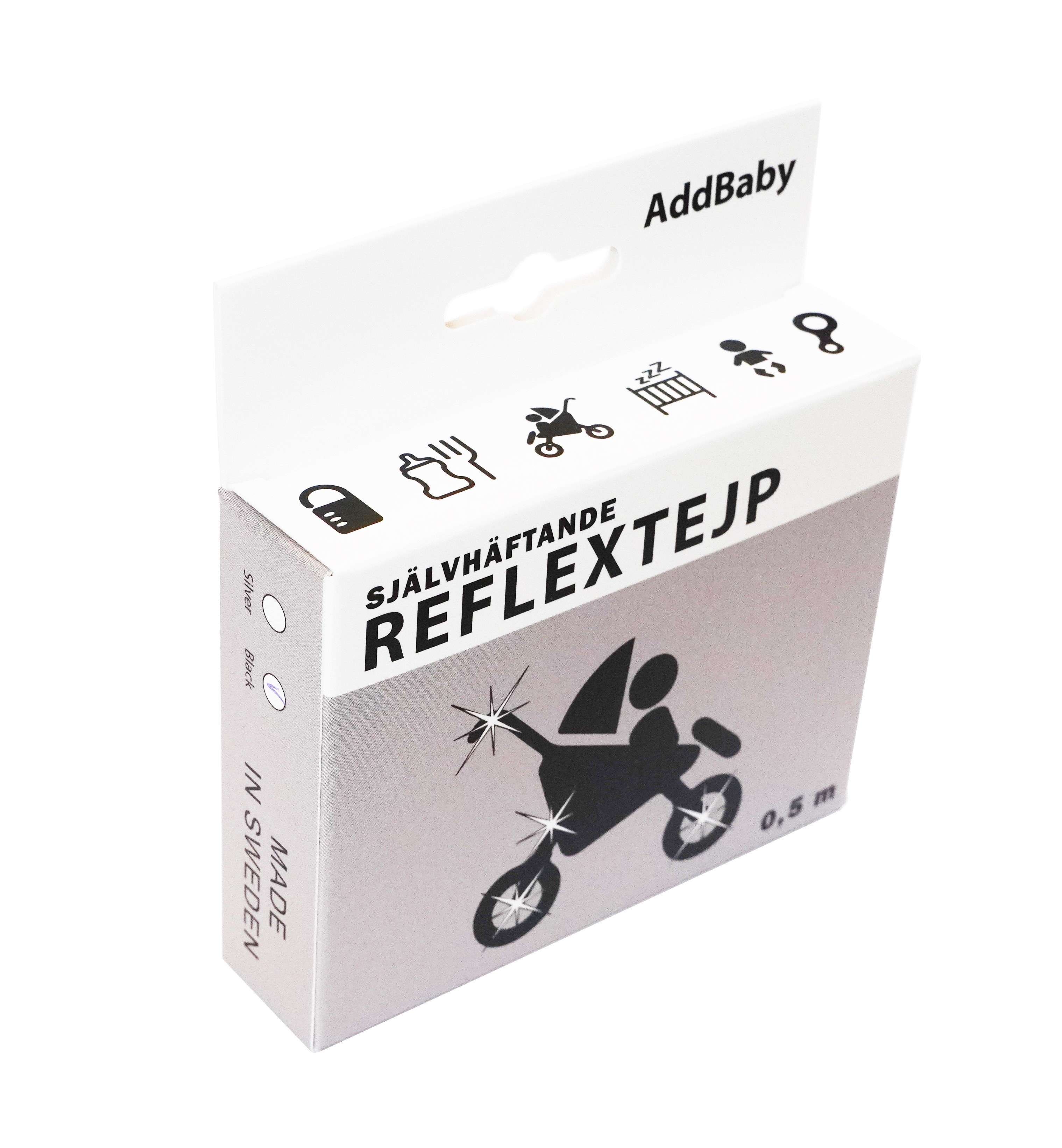 Reflextejp 0,5m Svart - 3