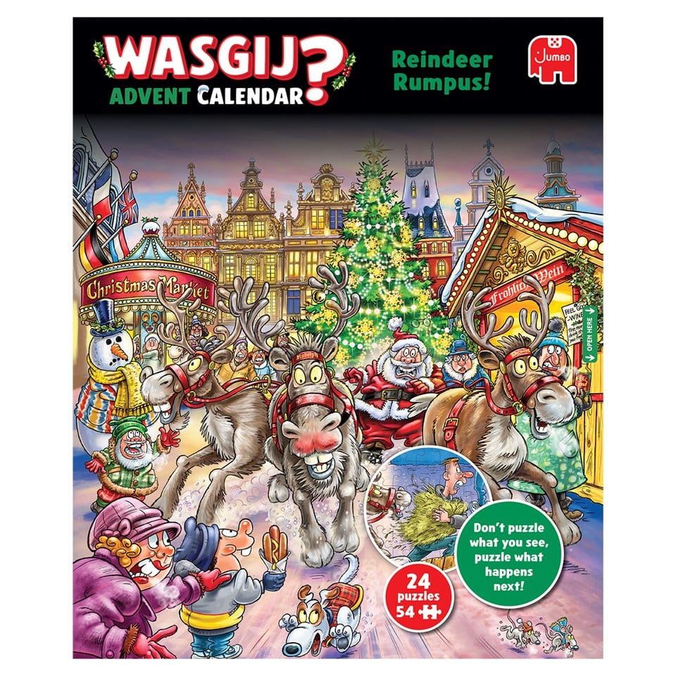 Wasgij Adventskalender Reindeer Rumpus ! 24 X 54 Bitar Jumbo