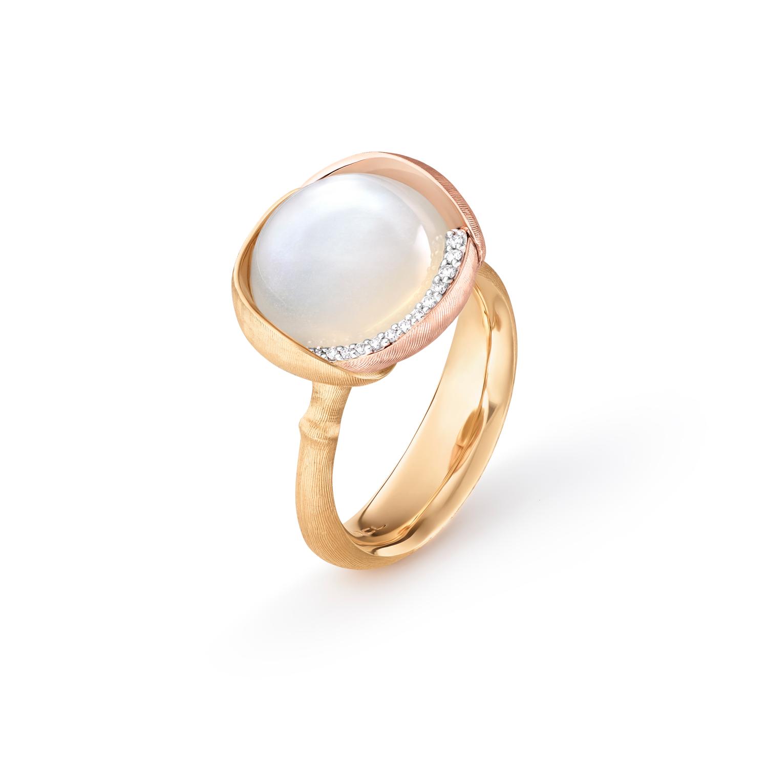 Lotus Ring Valkoinen Moonstone w dia koko 3 - 2