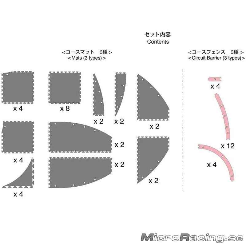 KYOSHO - Mini-Z Grand Prix Circuit50, Oval Extension, 32pcs - 2