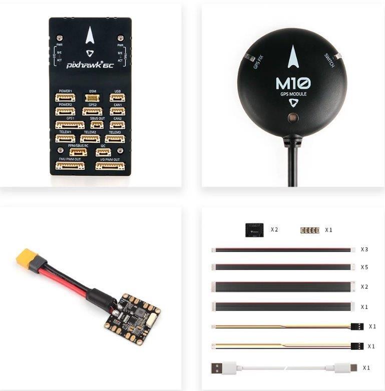 Pixhawk 6C, PM06, M10 GPS, Plastic