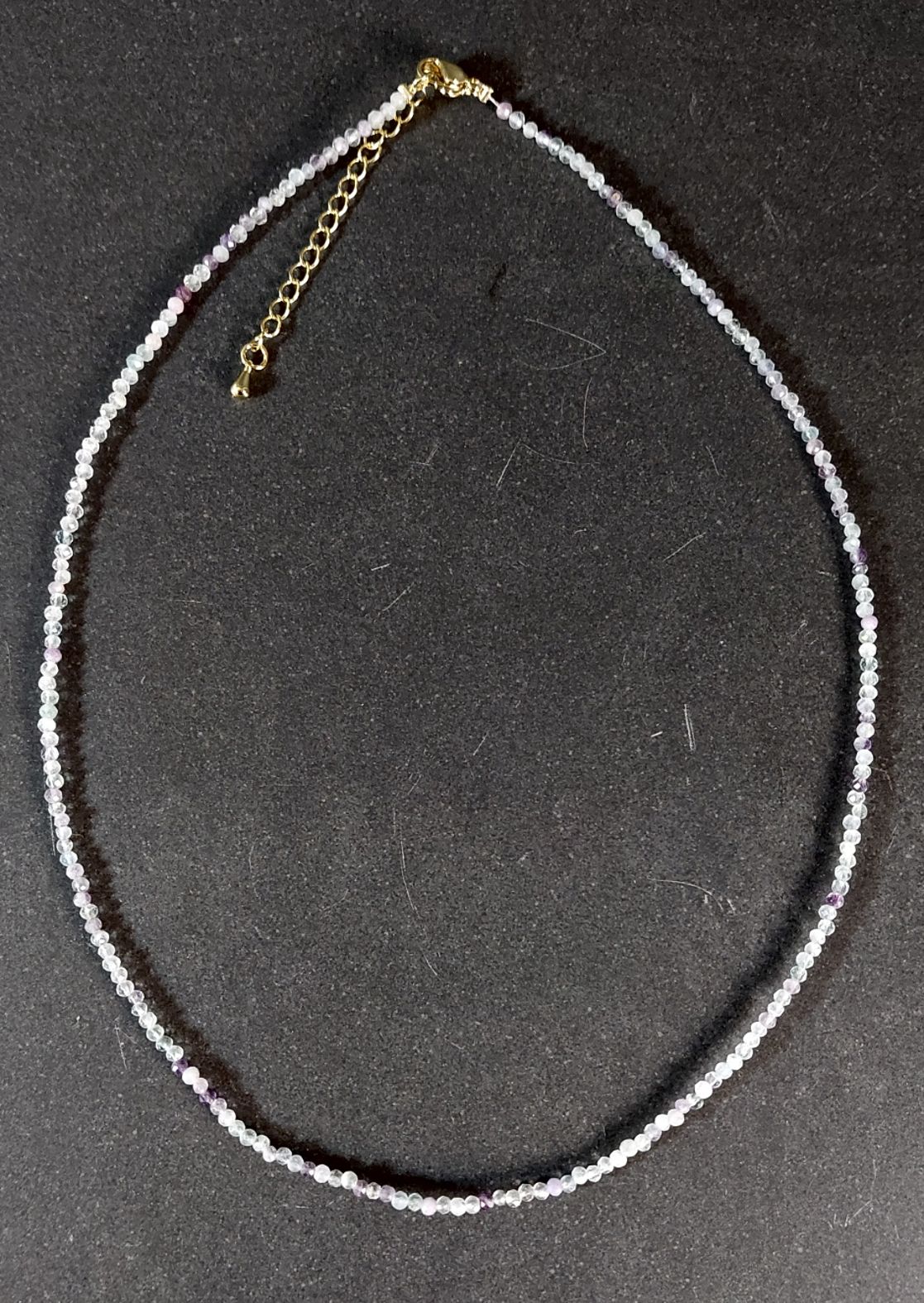 Halsband med fasetterade pärlor - Fluorit - 2