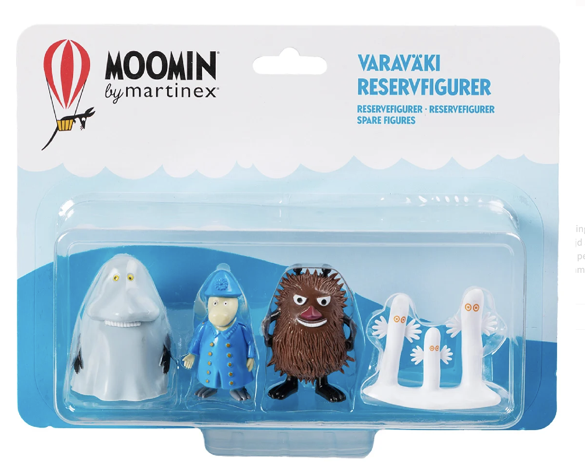 Mumin Leksaksfigurer - Mårran, Polismästaren, Stinky & Hattifnattarna