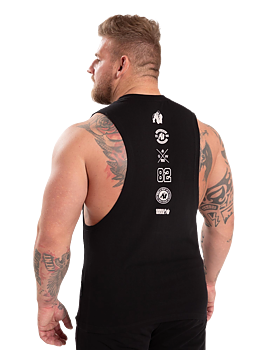 Lopez Drop Armhole Tank Top, black