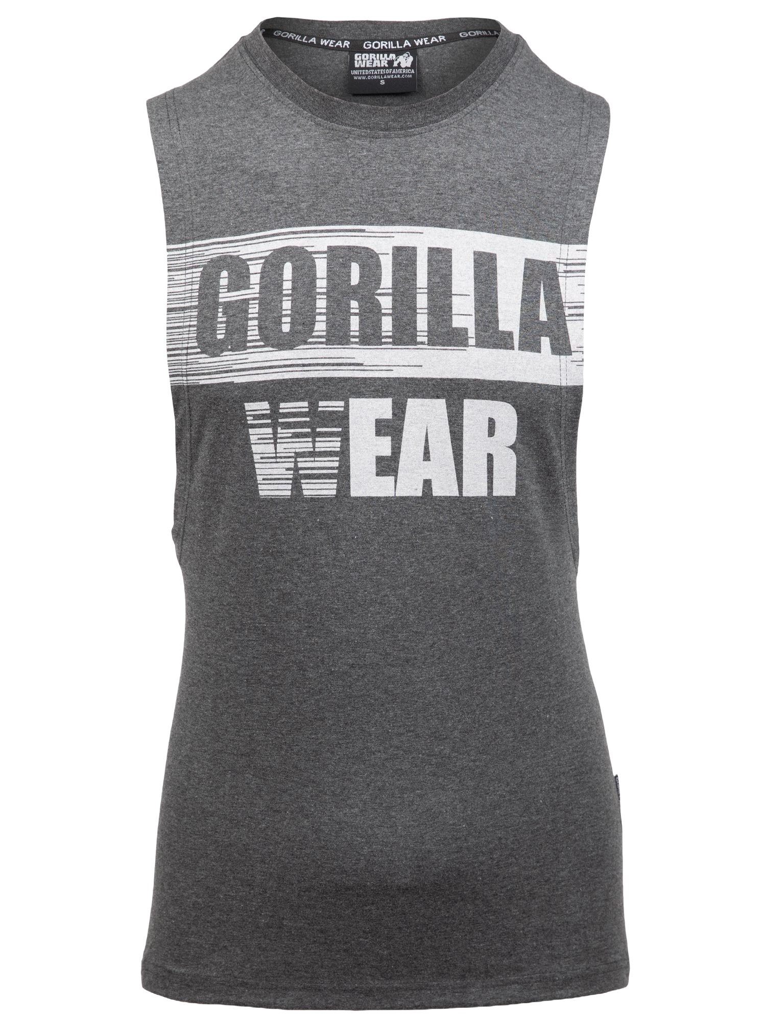 Lopez Drop Armhole Tank Top, dark grey melange - 4