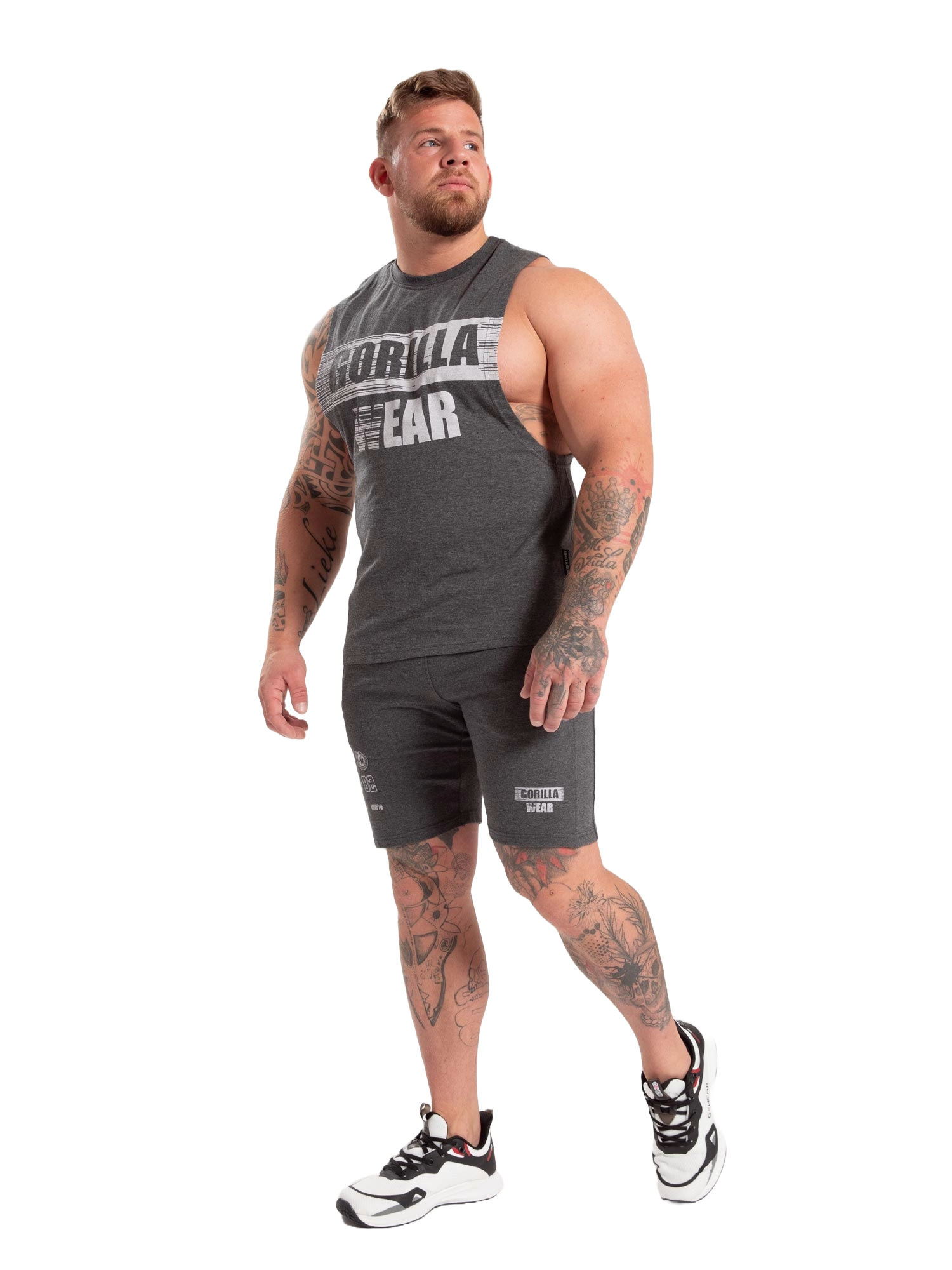 Lopez Drop Armhole Tank Top, dark grey melange - 6