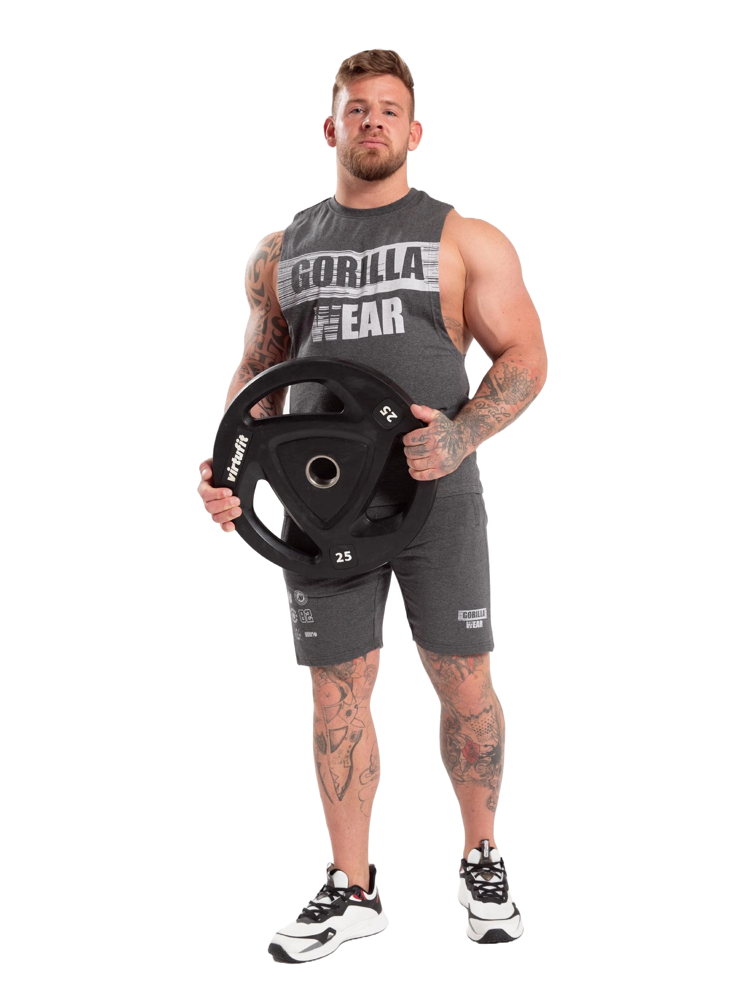 Lopez Drop Armhole Tank Top, dark grey melange - 10