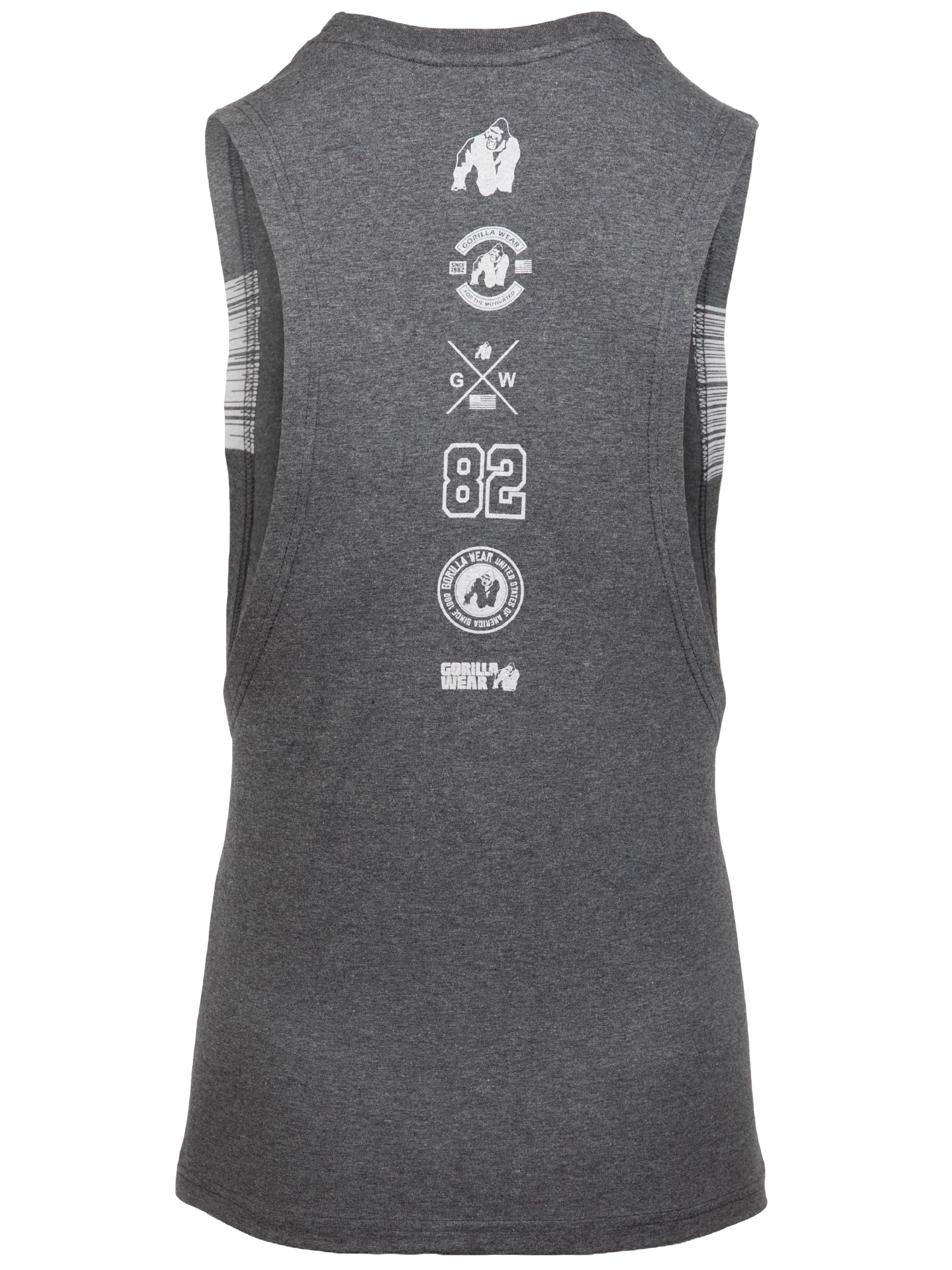 Lopez Drop Armhole Tank Top, dark grey melange - 5