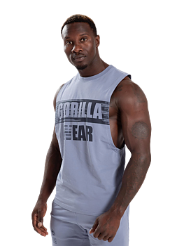 Lopez Drop Armhole Tank Top, stonewash blue