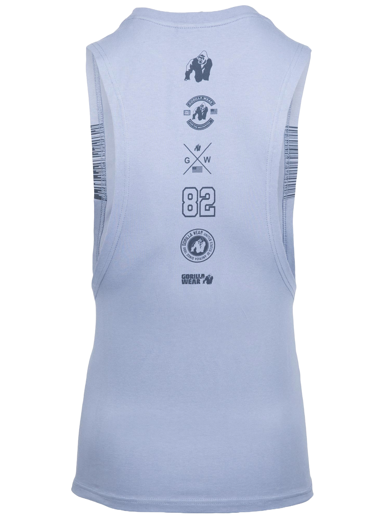 Lopez Drop Armhole Tank Top, stonewash blue - 5