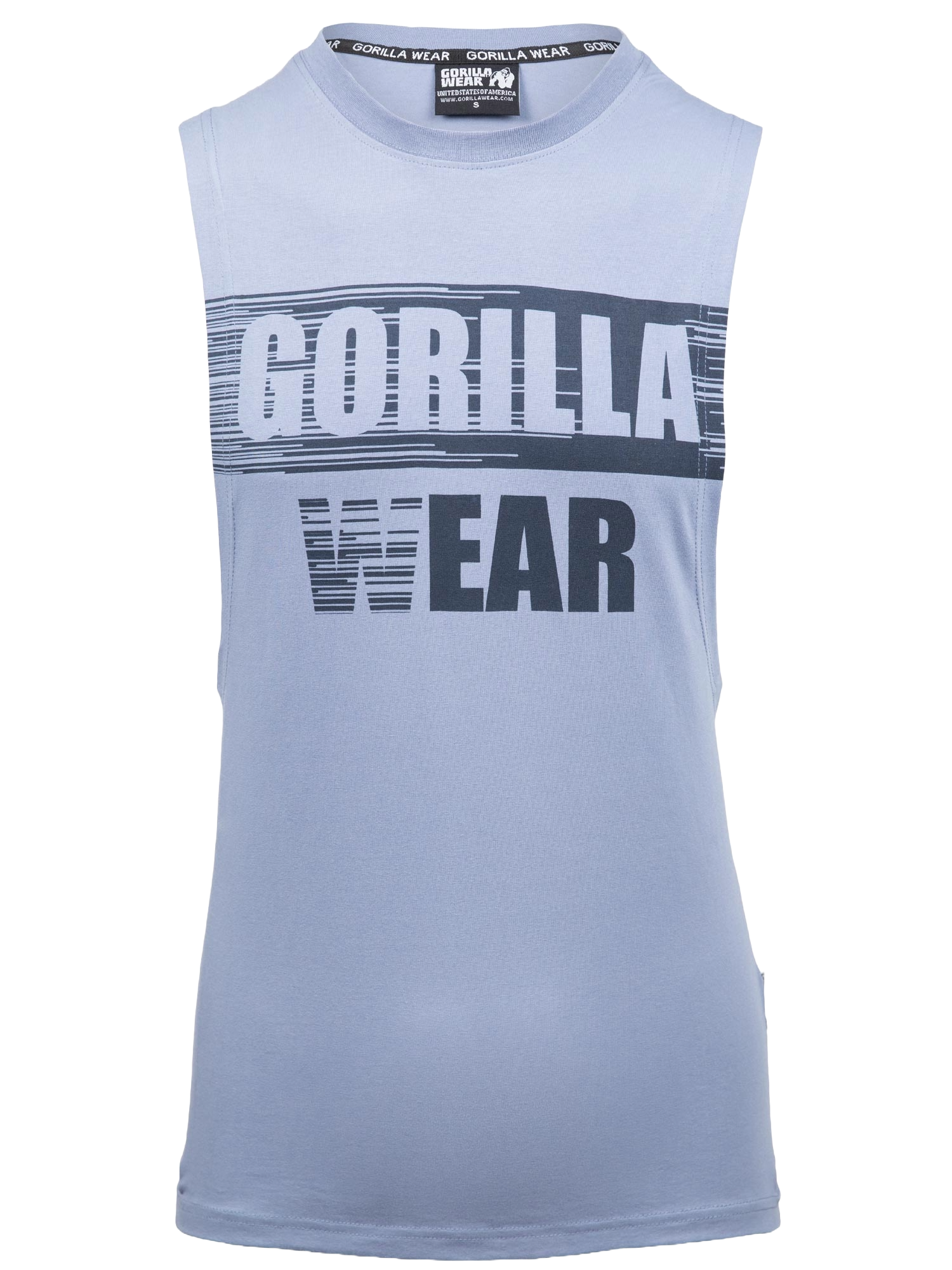 Lopez Drop Armhole Tank Top, stonewash blue - 4