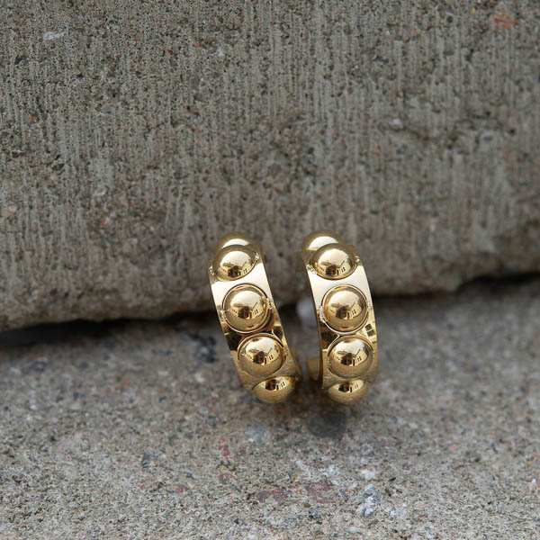 By Jolima -  Fiona Dot Hoops Gold - 2